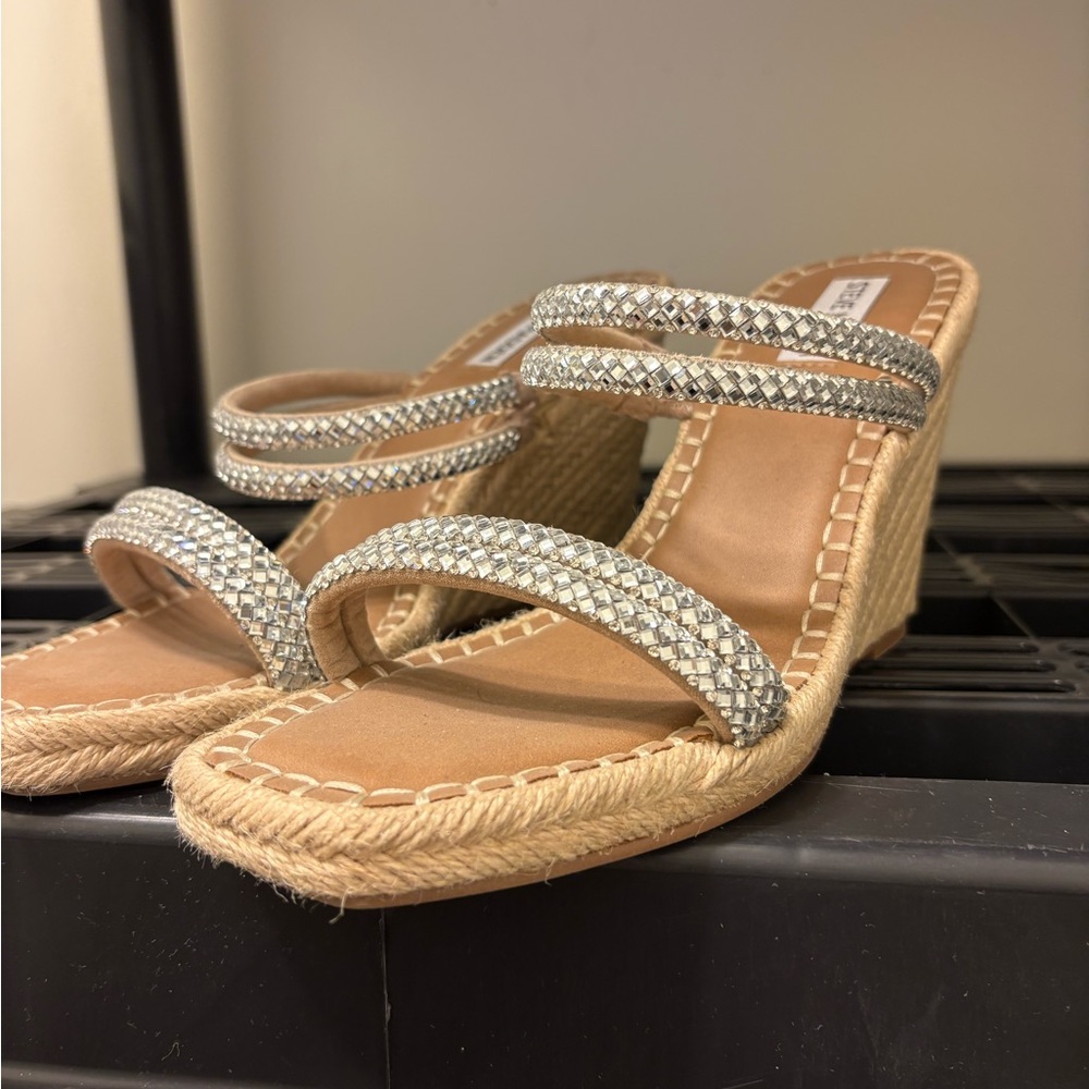 Steve Madden Women's Silver Wedge Sandals